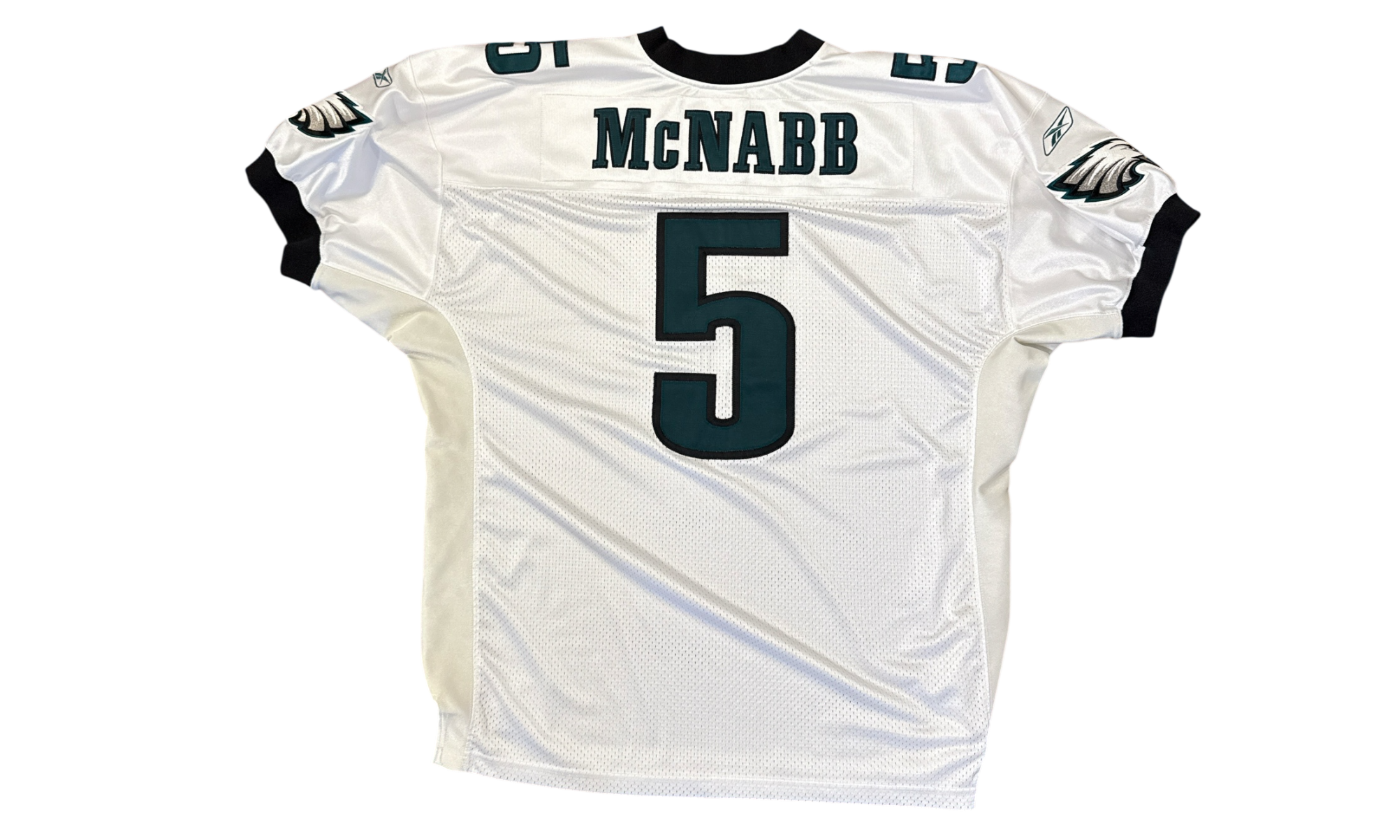 00's Donovan McNabb Eagles White Reebok Authentic Jersey (PreOwned)