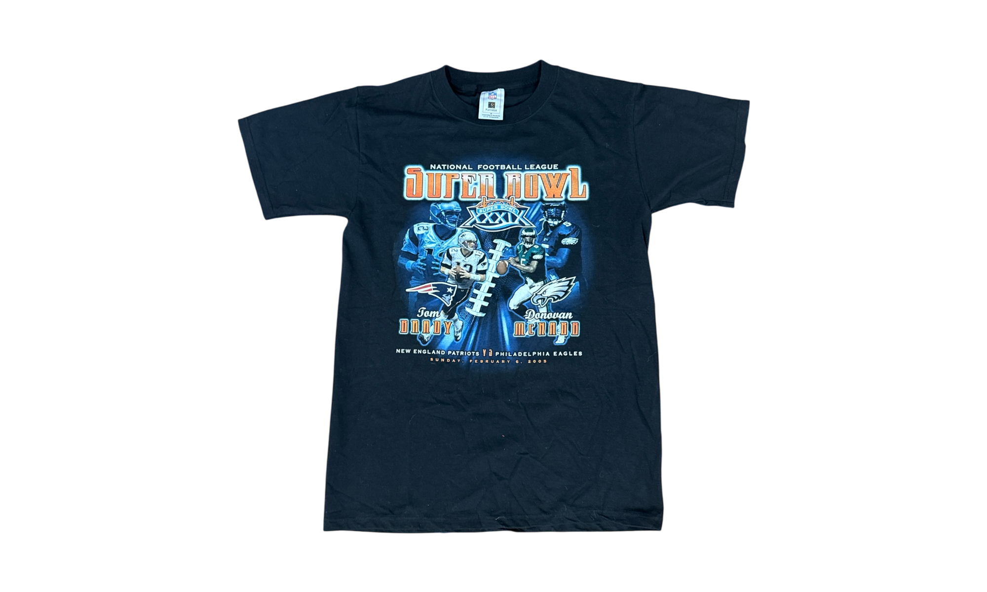 2005 Super Bowl XXXIX Brady VS McNabb Tee Black NFL Players (PreOwned)