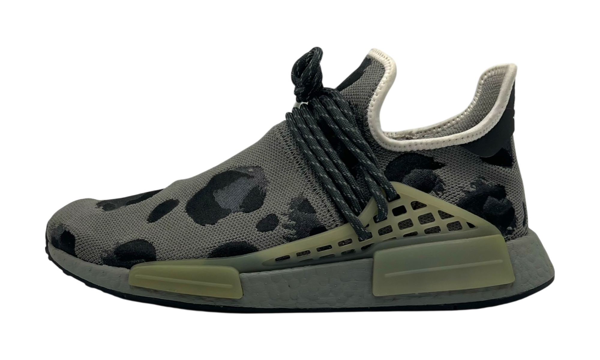 Adidas NMD Hu Pharrell Animal Print Ash Grey (PreOwned)-Bullseye Sneaker Boutique
