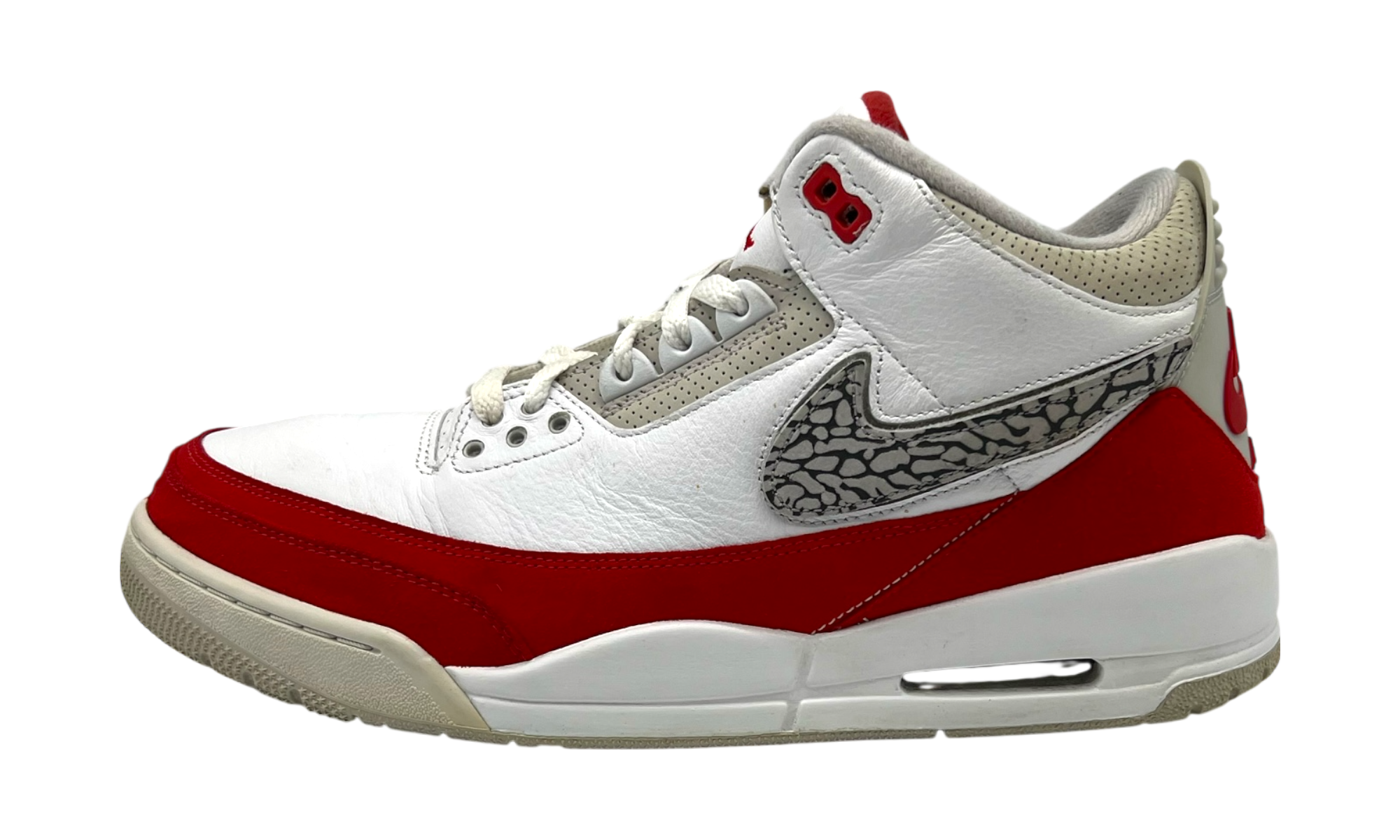 Air Jordan 3 Retro "Tinker White University Red" (PreOwned) (No Box)-Bullseye Sneaker Boutique