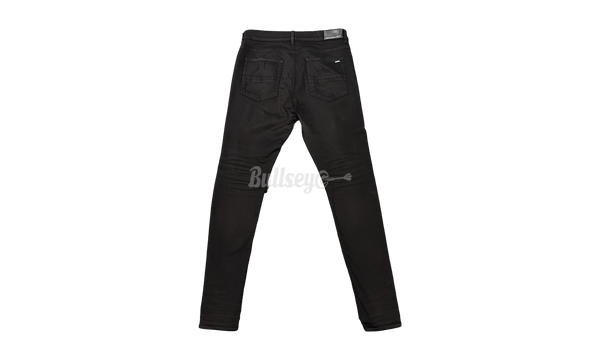 Amiri MX1 Black Leather Patch Black Jeans (PreOwned)