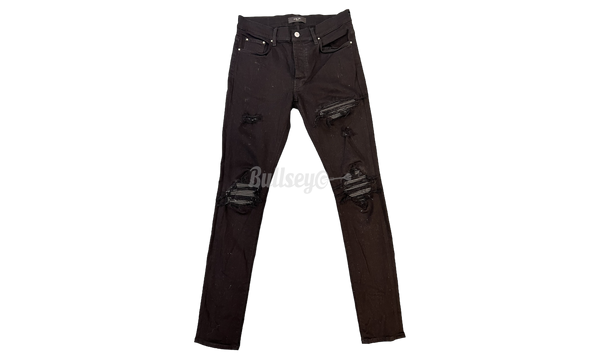 Amiri MX1 Black Leather Patch Black Jeans-adidas originals zx 700 crew