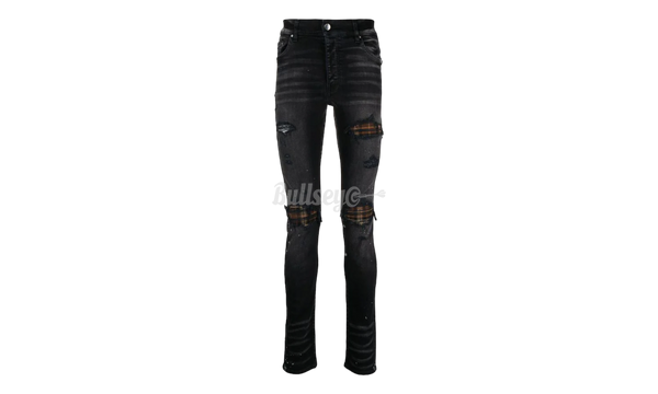 Amiri MX1 Brown Plaid Patch Jeans Aged Black-Bullseye Animal Sneaker Boutique