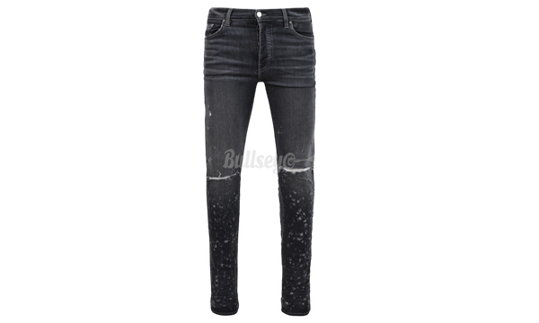 Amiri Shotgun Grey Jeans-Espadrille Platform Wedge Sandals in Leather