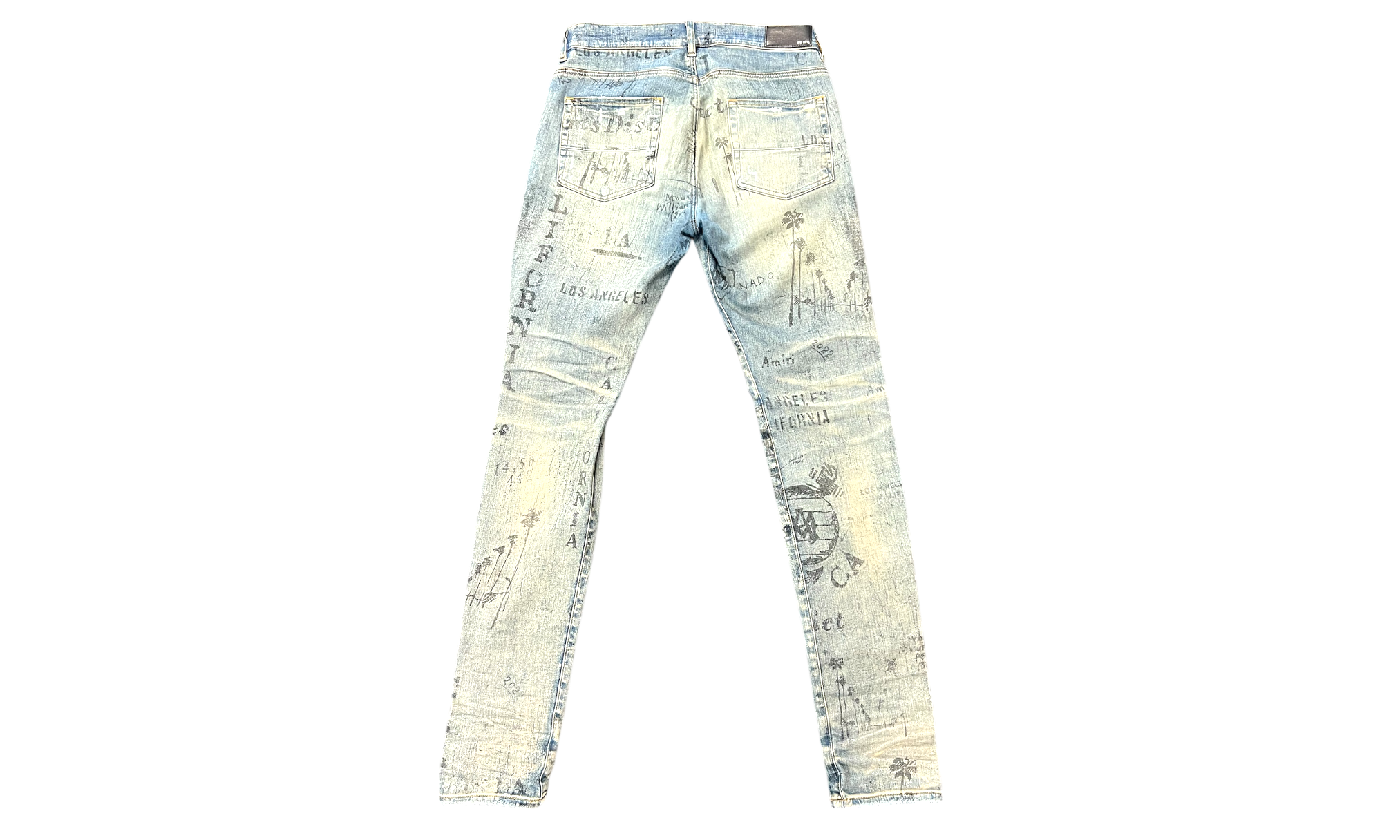 Amiri Stencil Denim Blue Jeans (PreOwned)