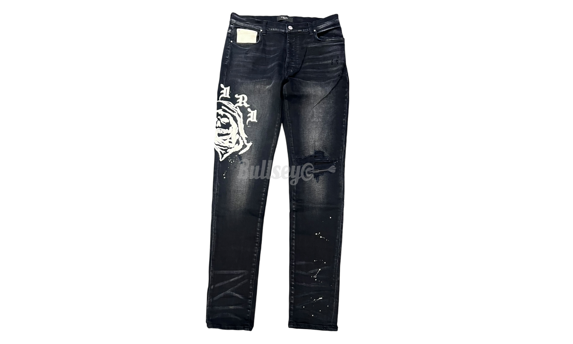 Amiri Wes Lang Reaper Logo Aged Black Jeans-Bullseye Sneaker Boutique