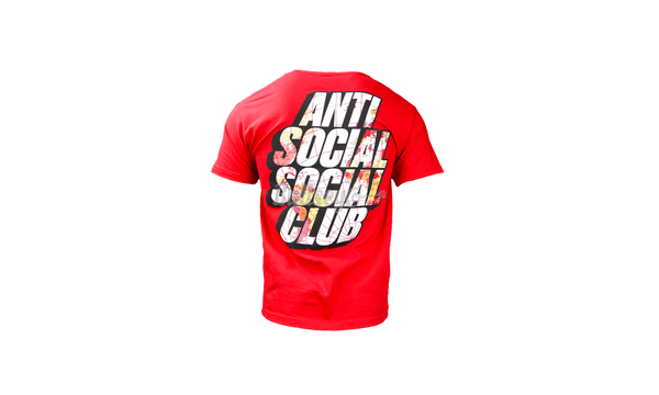 Anti-Social Club "Drop A Pin" Red T-Shirt-old school adidas jumpsuits for women shoes