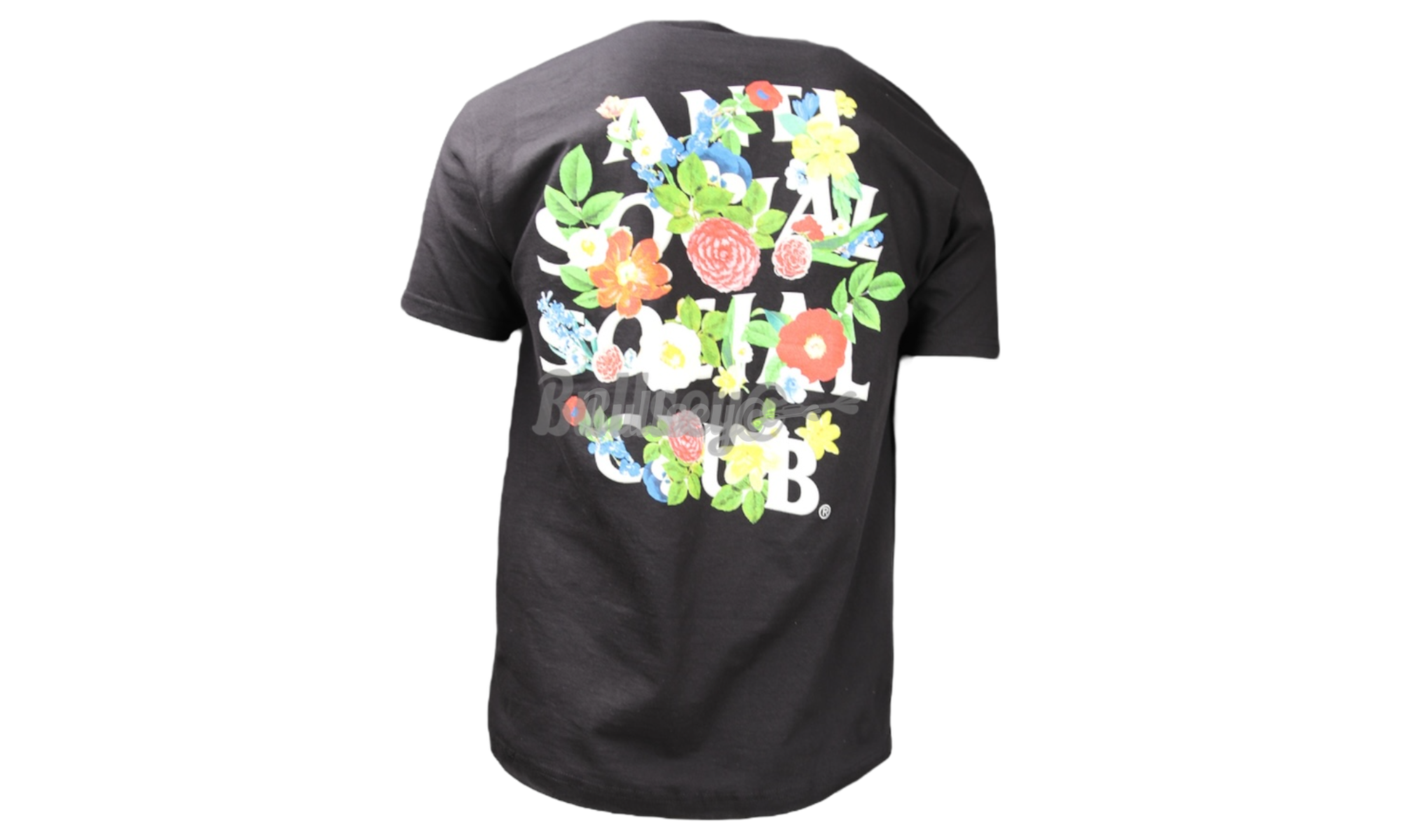Anti-Social Club Flowers/Tan Logo Black T-Shirt | BullseyeSB