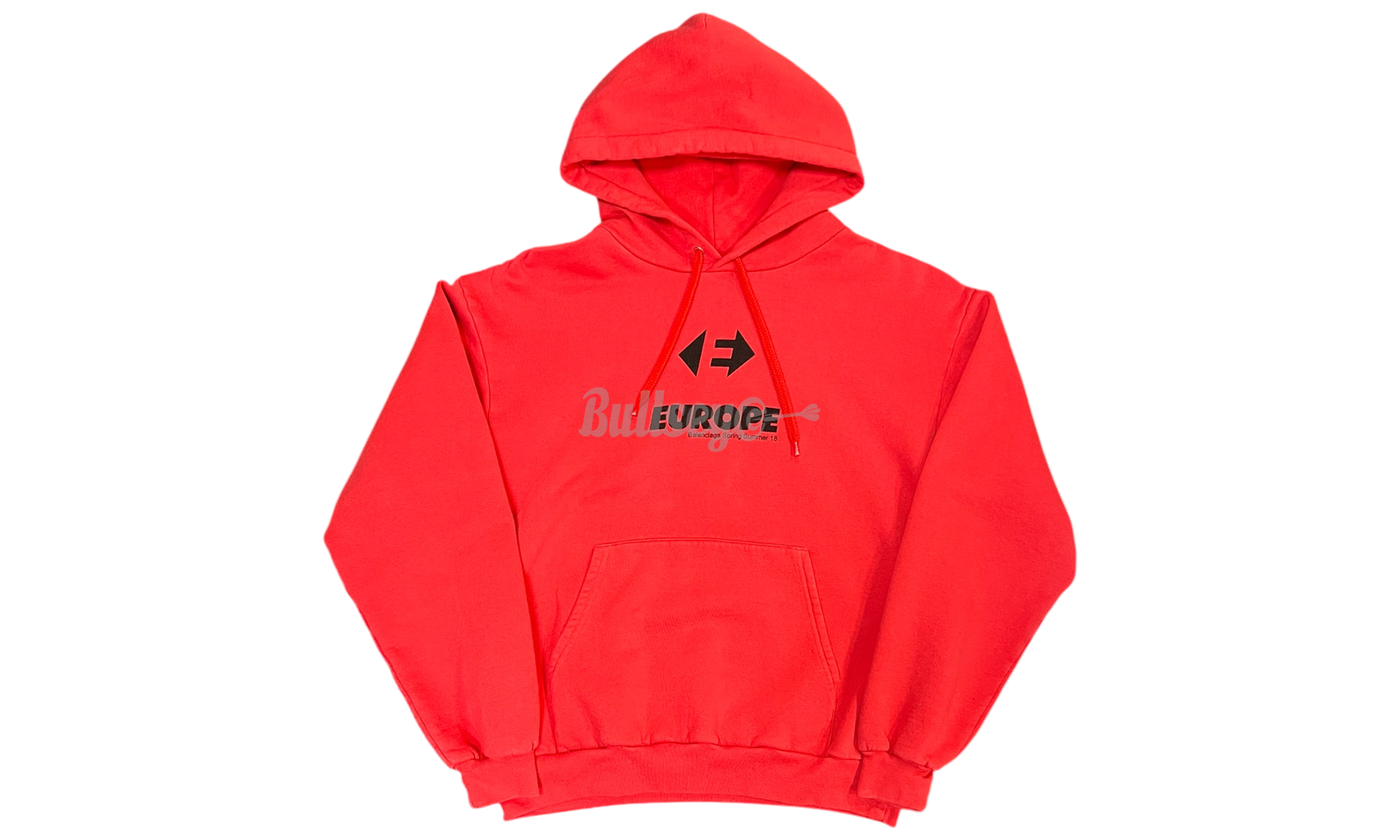Balenciaga Europe Red Hoodie (PreOwned)-Bullseye Sneaker Boutique