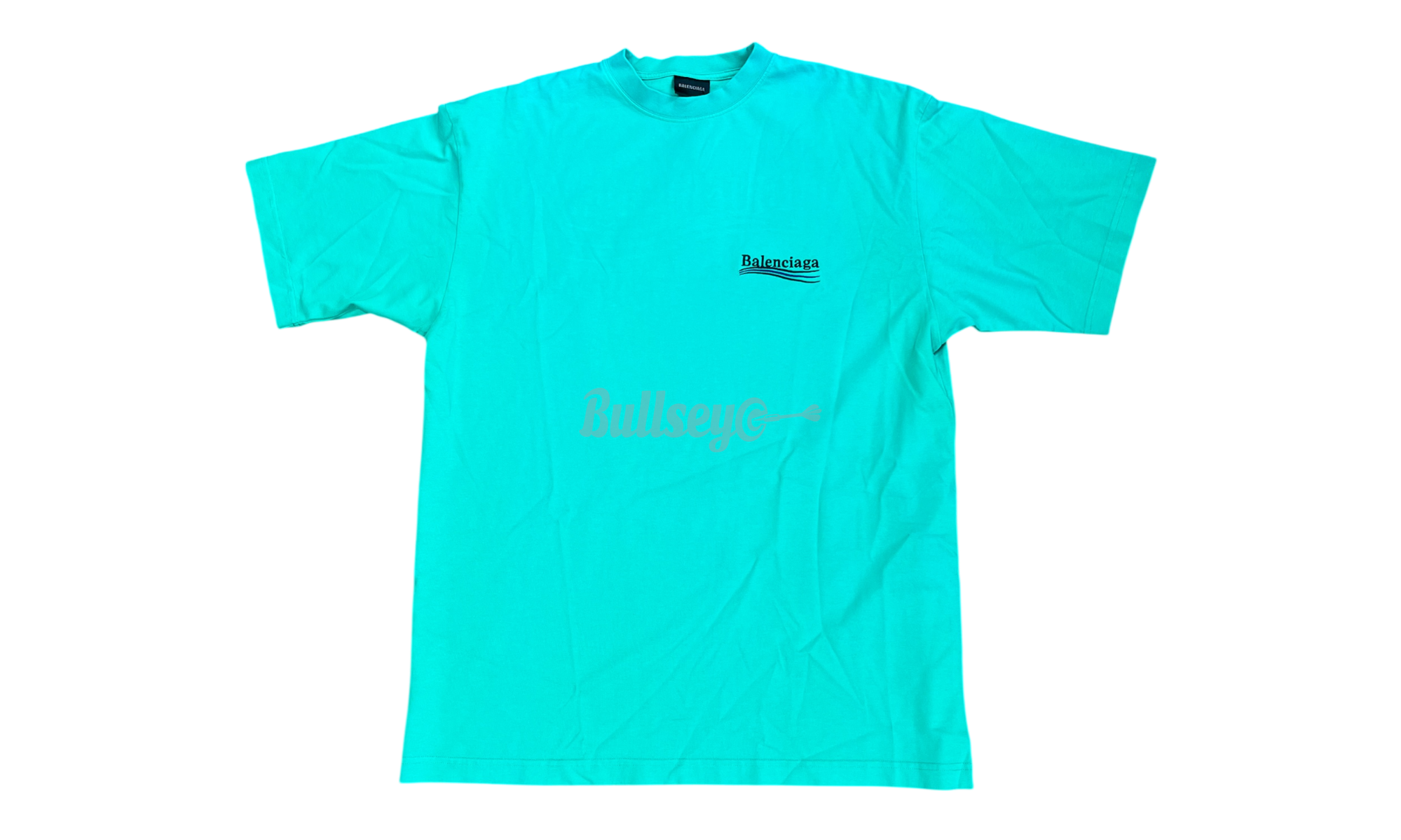 Balenciaga Political Campaign Logo Bright Green T-Shirt