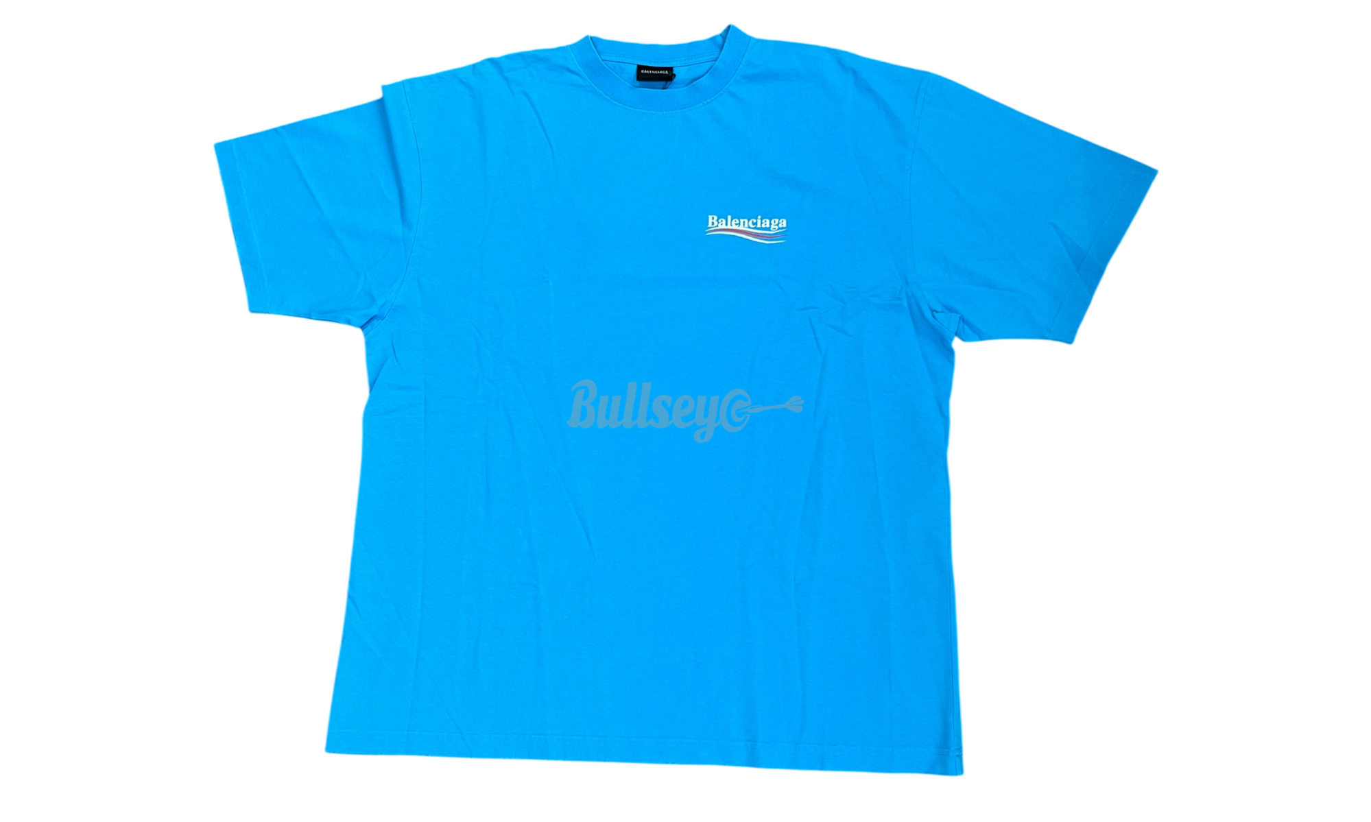 Balenciaga Political Campaign Logo Light Blue T-Shirt