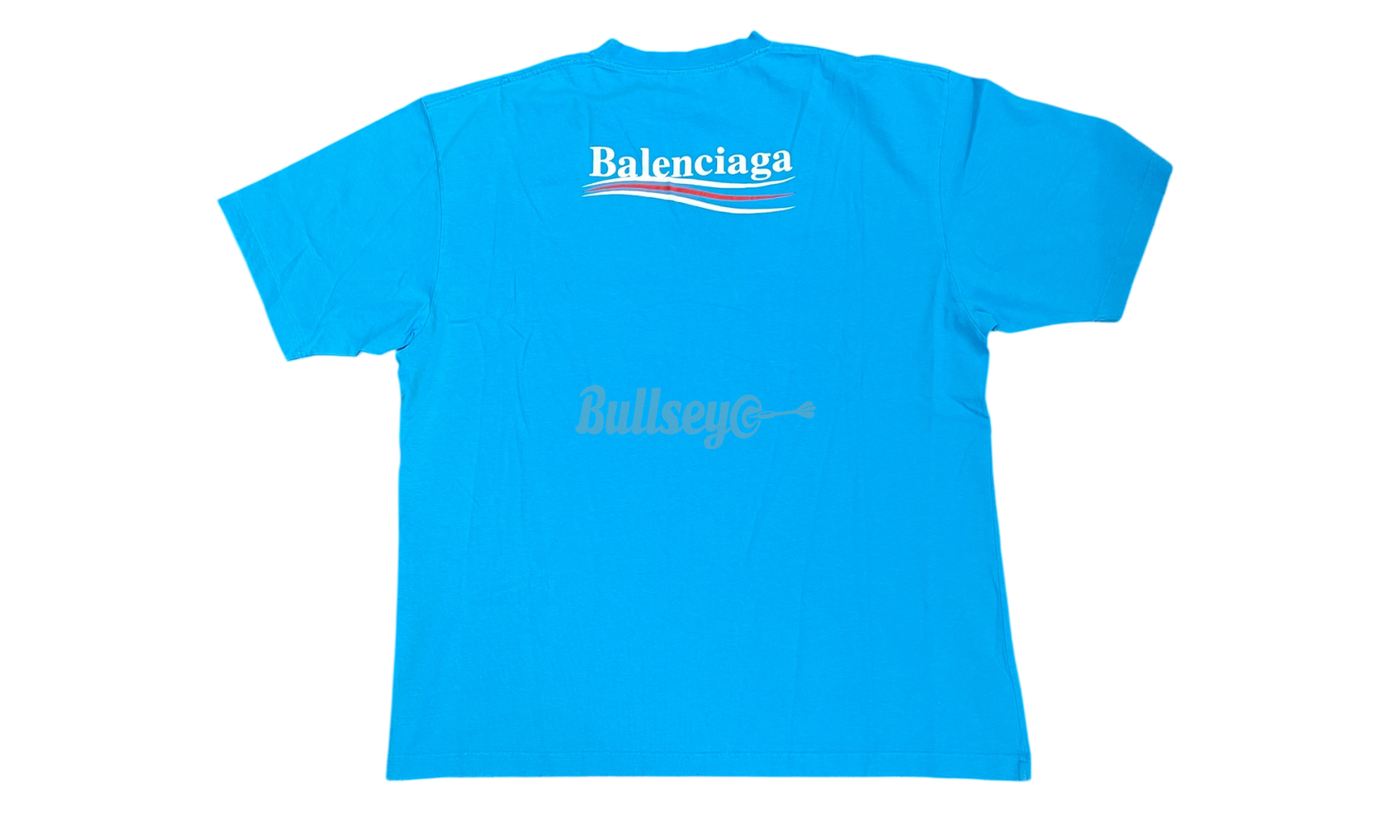 Balenciaga Political Campaign Logo Light Blue T-Shirt-Bullseye Sneaker Boutique