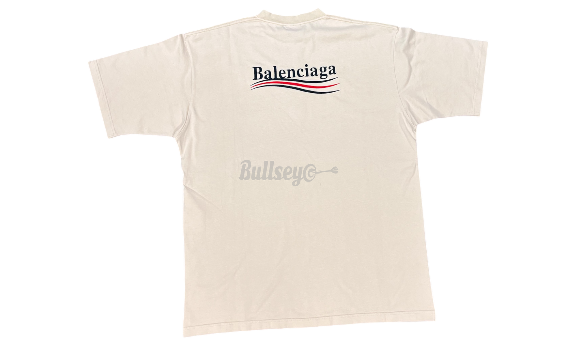 Balenciaga Small Political Campaign Logo Cream T-Shirt