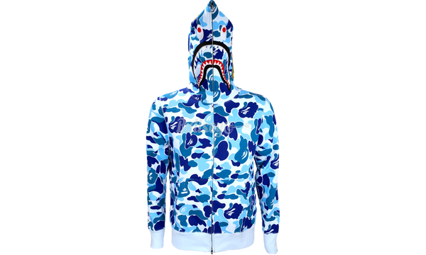 Bape ABC Blue Camo Shark Full Zip Hoodie (PreOwned)-Camisola adidas Terrex Multi Half Zip manga comprida preto