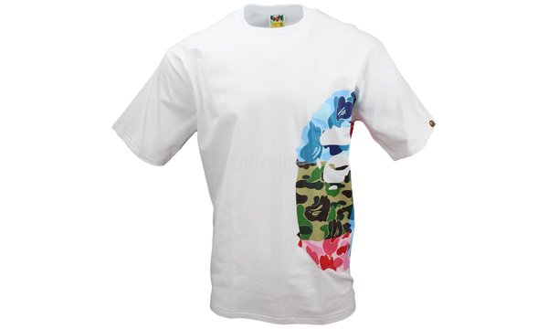 Bape ABC Crazy Camo Side Big Ape Head White T-Shirt-The Air Jordan 1 Low Quai 54 drops at 11