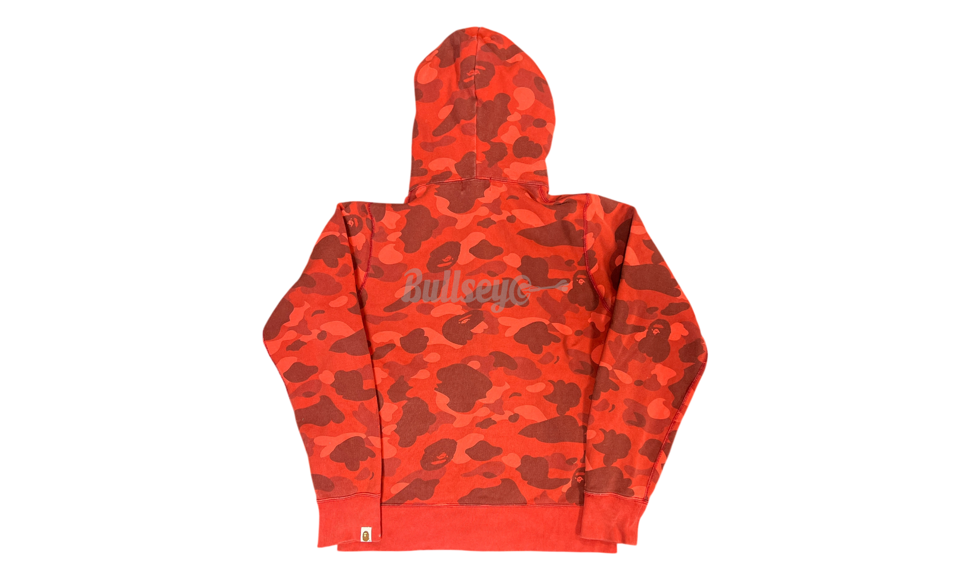 Bape Color Camo Logo Full Zip Red Hoodie (PreOwned)