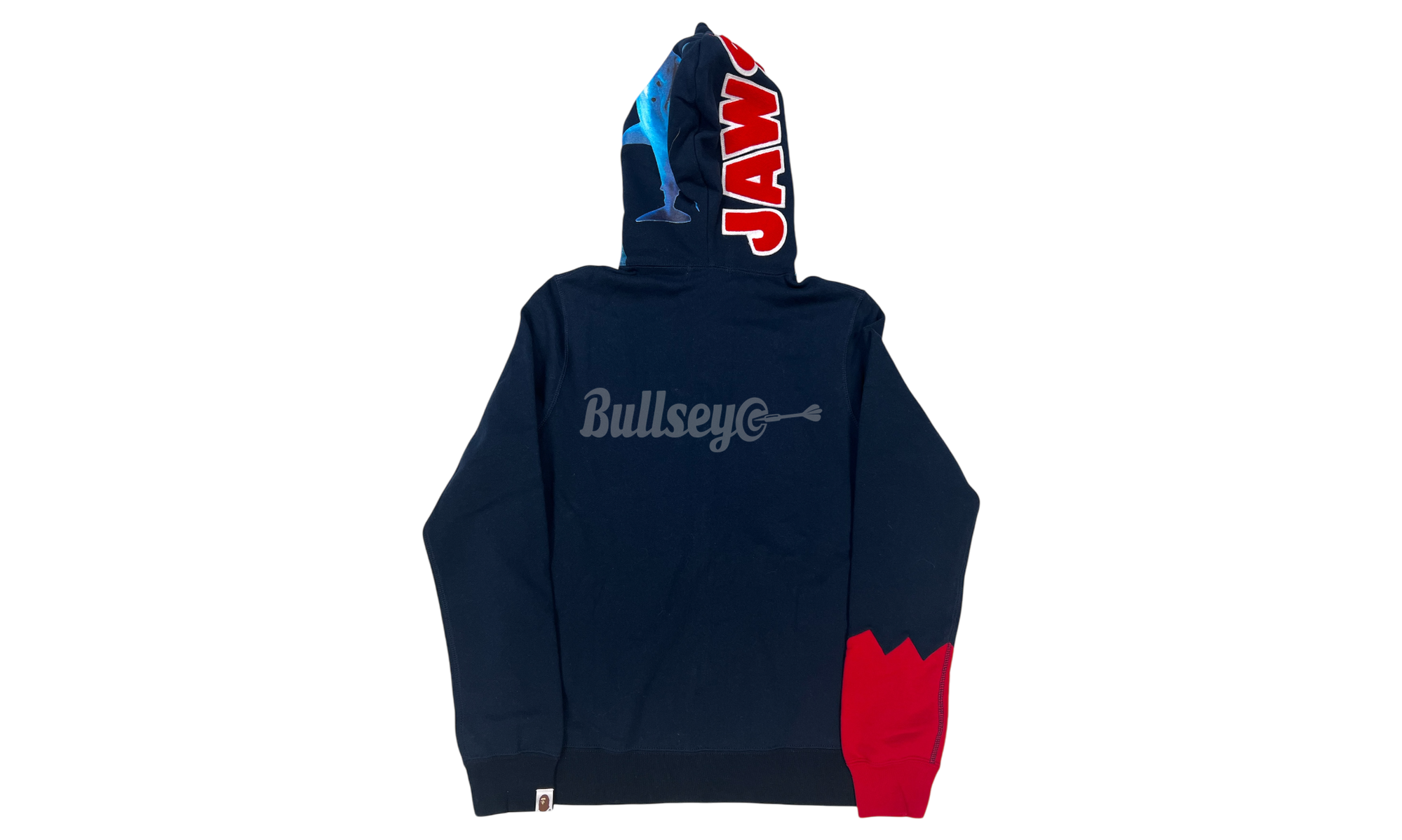 Bape × Jaws Shark Full Zip-Up Navy Hoodie
