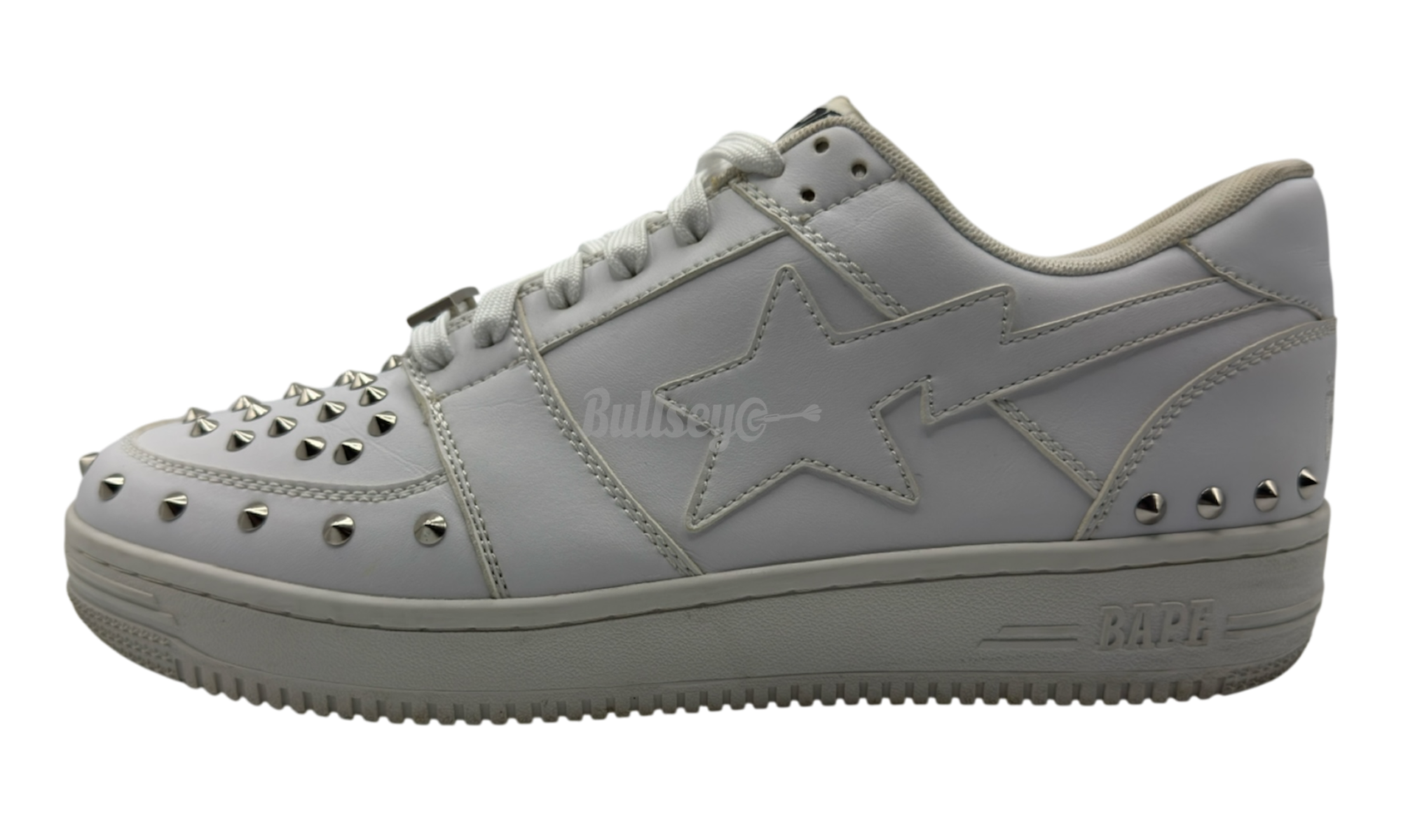 Bapesta 20th Anniversary White Silver Studded (PreOwned)-Bullseye Sneaker Boutique