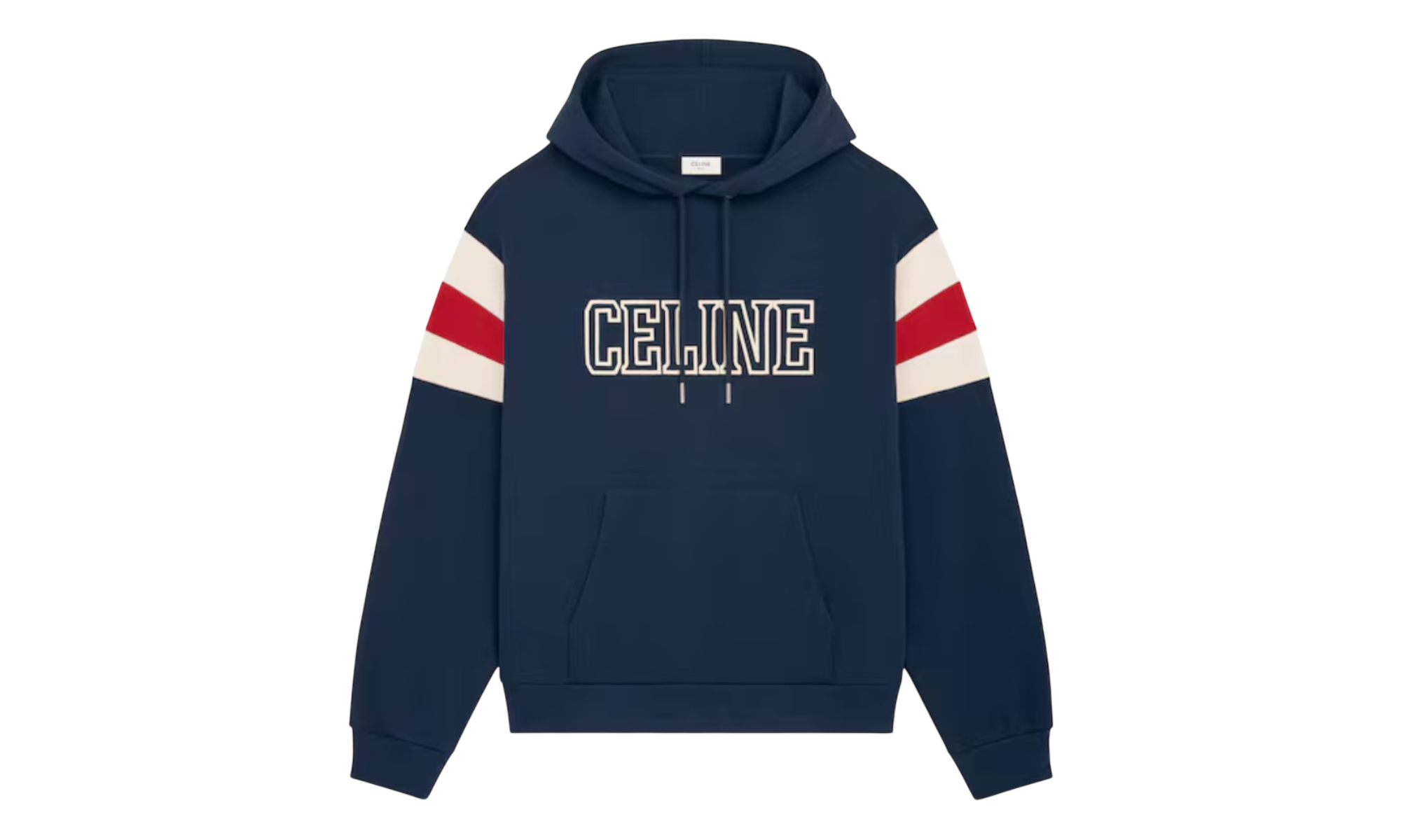 Celine Loose Cotton Fleece Blue Hoodie-Bullseye Sneaker Boutique