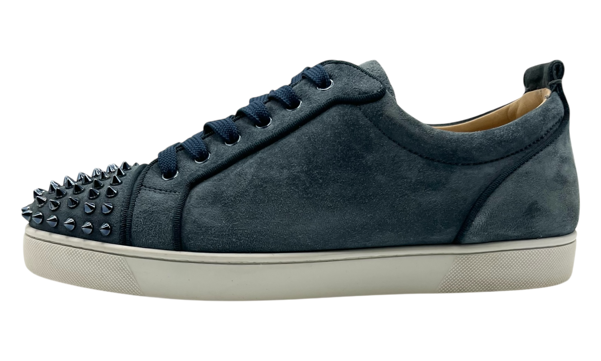 Christian Louboutin Blue Junior Spike Sneakers (PreOwned)-Bullseye Sneaker Boutique