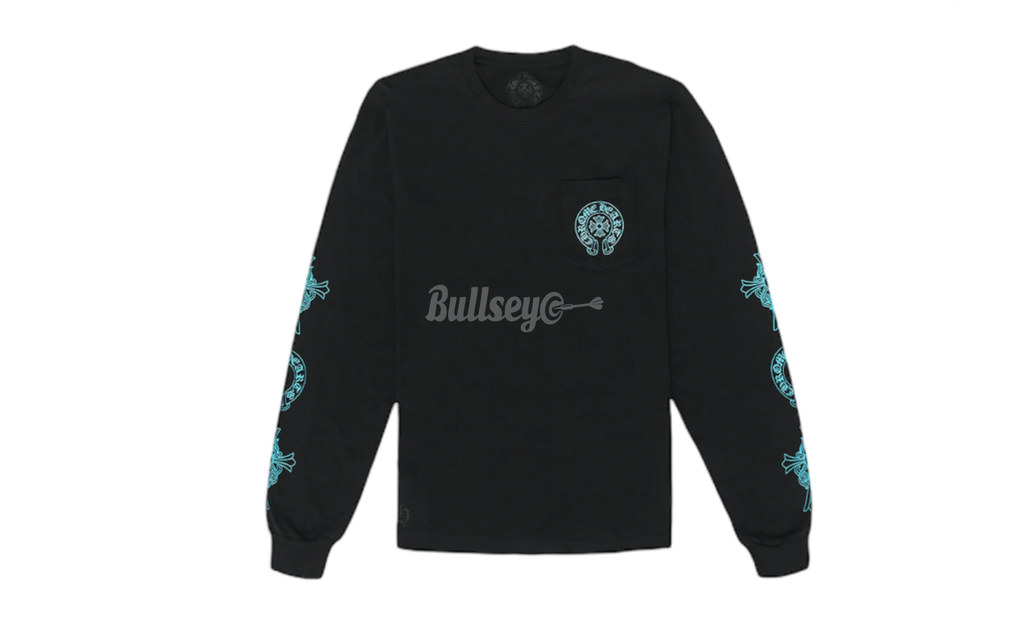 Chrome Hearts Black Blue Triple Cross Longsleeve T-Shirt