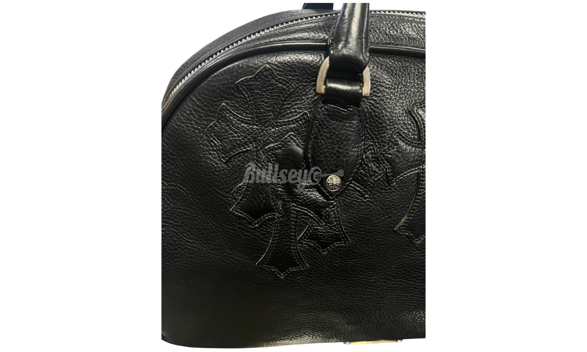 Chrome Hearts Black Patches Bowling Bag