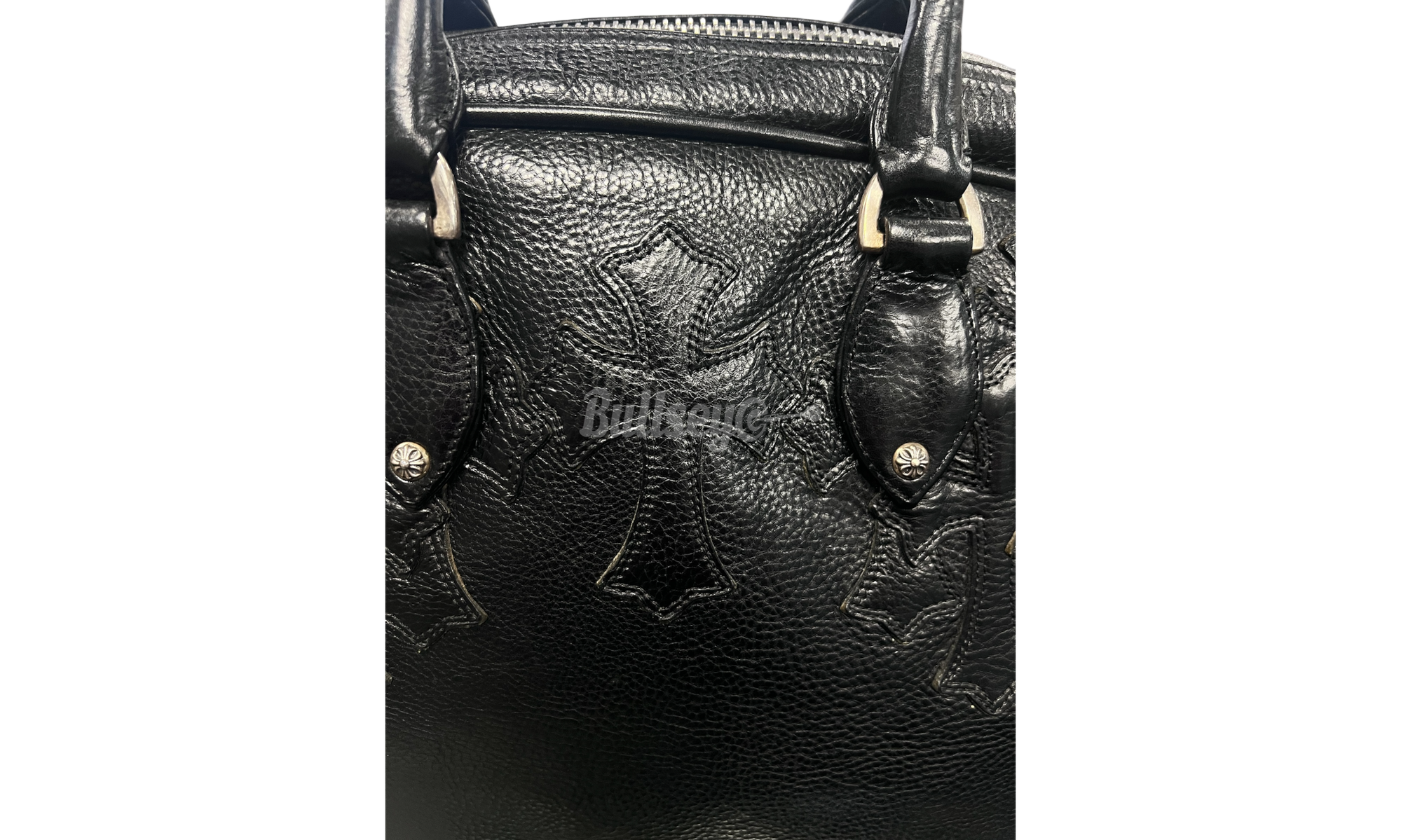 Chrome Hearts Black Patches Bowling Bag