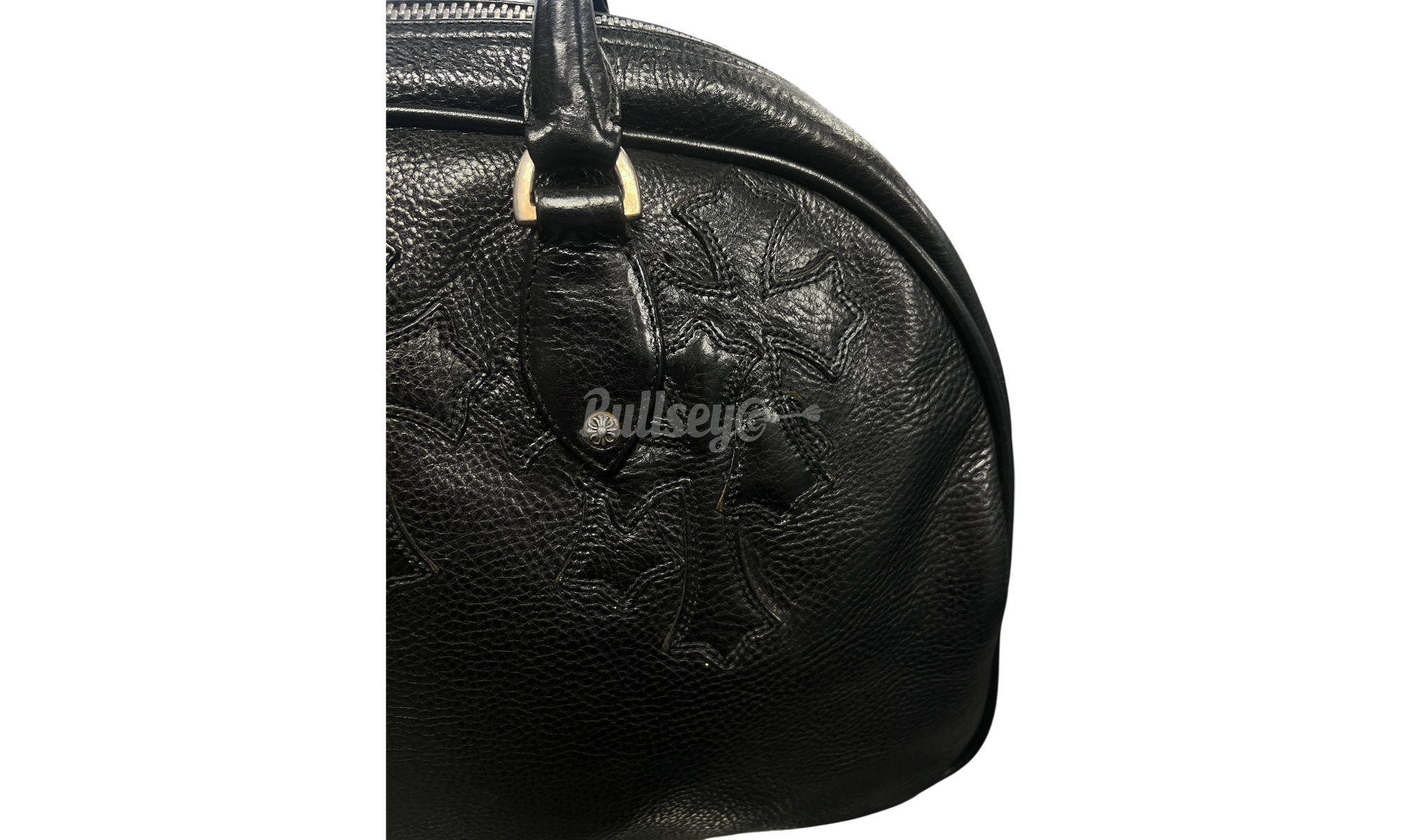 Chrome Hearts Black Patches Bowling Bag