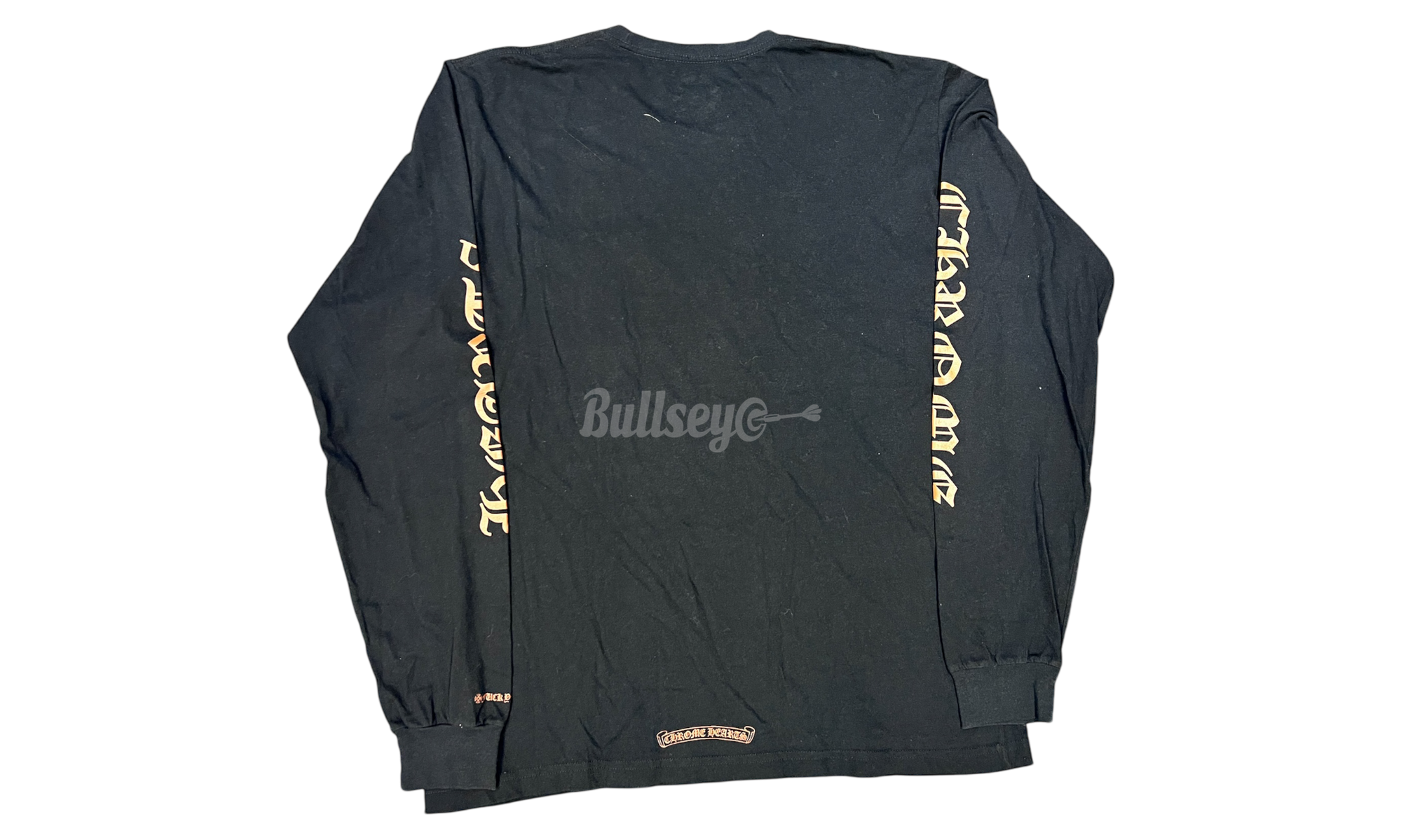 Chrome Hearts Bronze Neck Letters Black Long Sleeve T-Shirt-Bullseye Sneaker Boutique