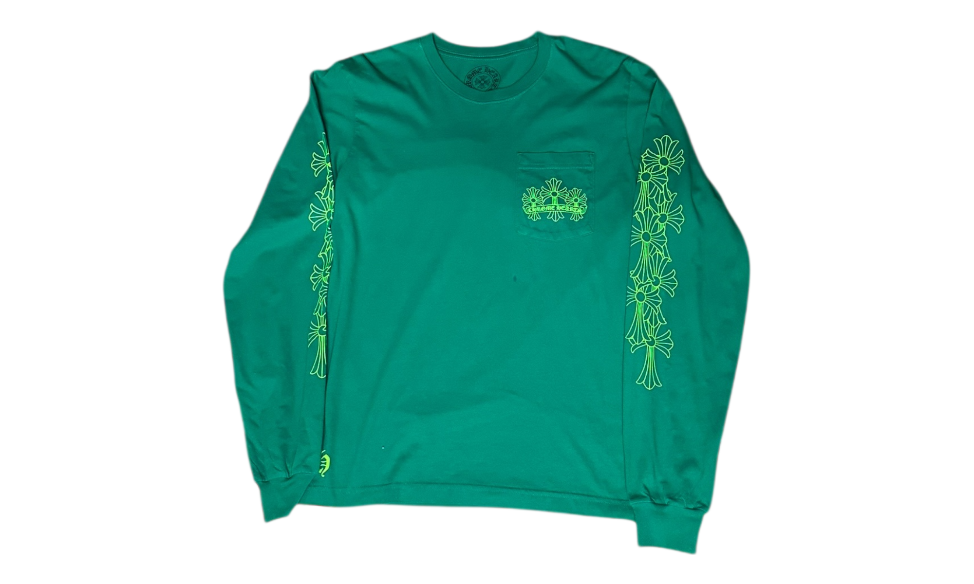 Chrome Hearts Cemetery Cross Longsleeve Green T-Shirt (PreOwned)