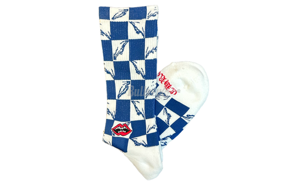 Chrome Hearts Chomper Socks Blue-Manoukian BOOTS EN CUIR PAPRIKA