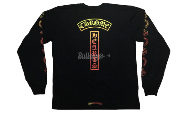 Chrome Hearts Gradient T-Bar Black Longsleeve T-Shirt-mens air jordans