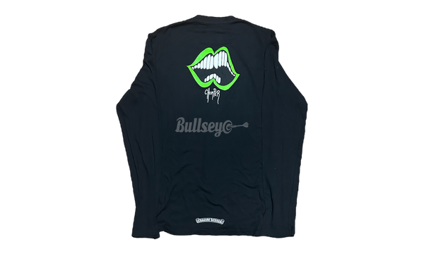 Chrome Hearts Green Chomper Black Longsleeve T-Shirt-Bullseye Sneaker Racer Boutique