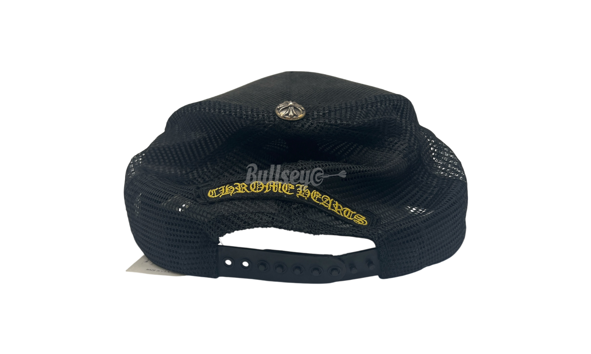 Chrome Hearts Hollywood Corduroy Black/Gold Trucker Hat (PreOwned)