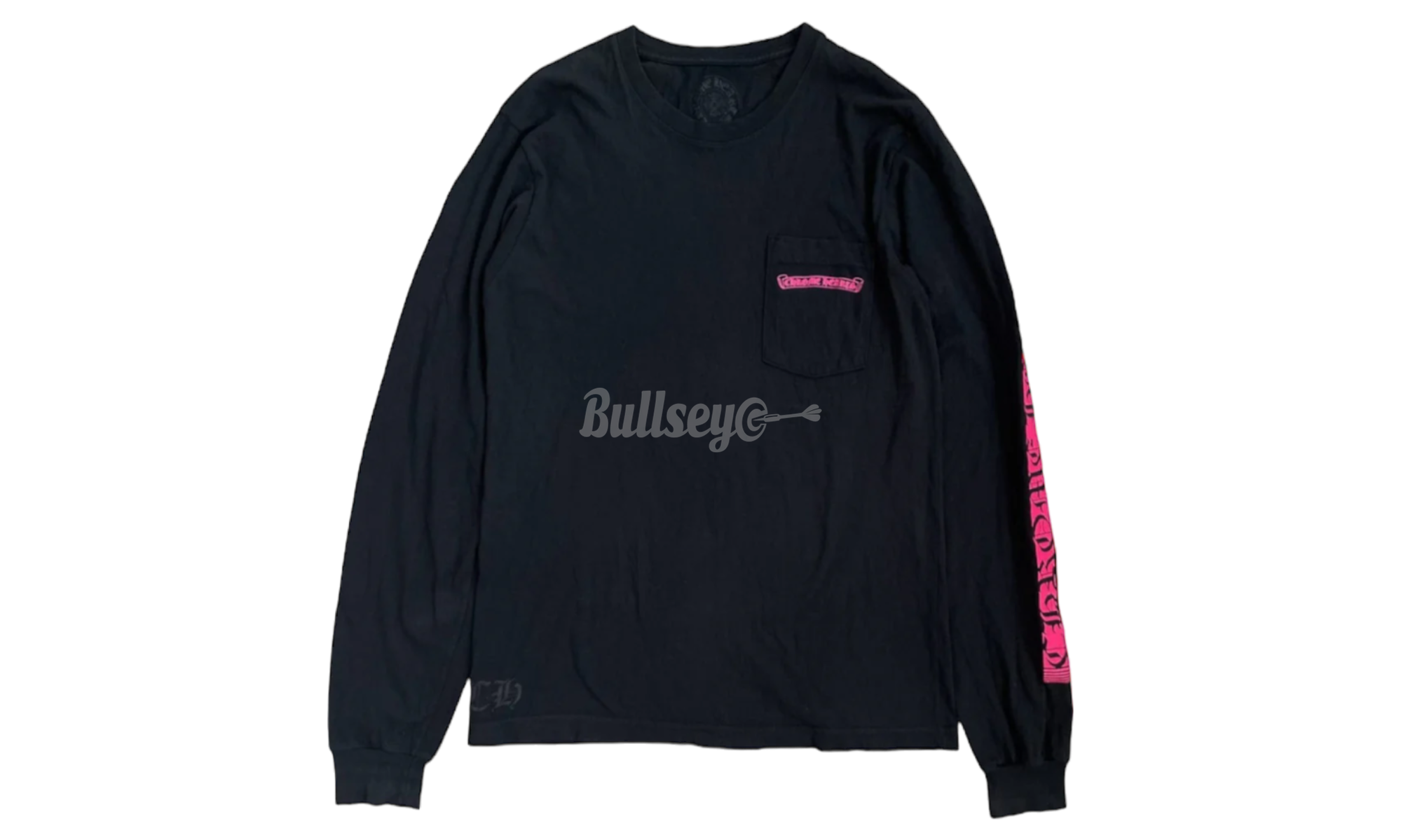 Chrome Hearts Hollywood USA Pink Letter Black Longsleeve T-Shirt (PreOwned)