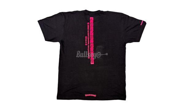 Chrome Hearts Hollywood USA Pink Letters Black T-Shirt-Features New balance Fresh Foam 650V1 Running Shoes