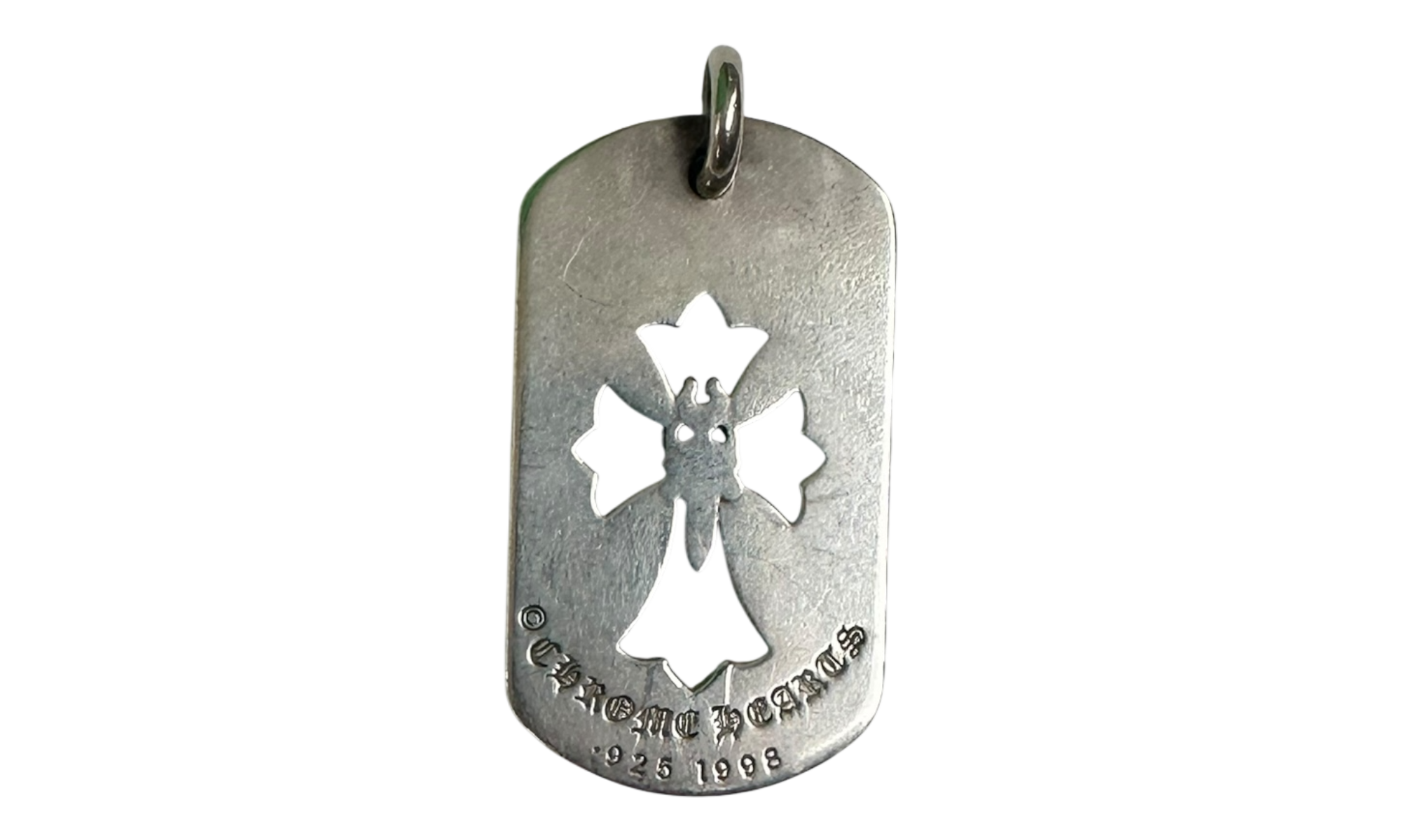 Chrome Hearts Large Cut Out Cross Dagger Dog Tag Pendant (PreOwned)