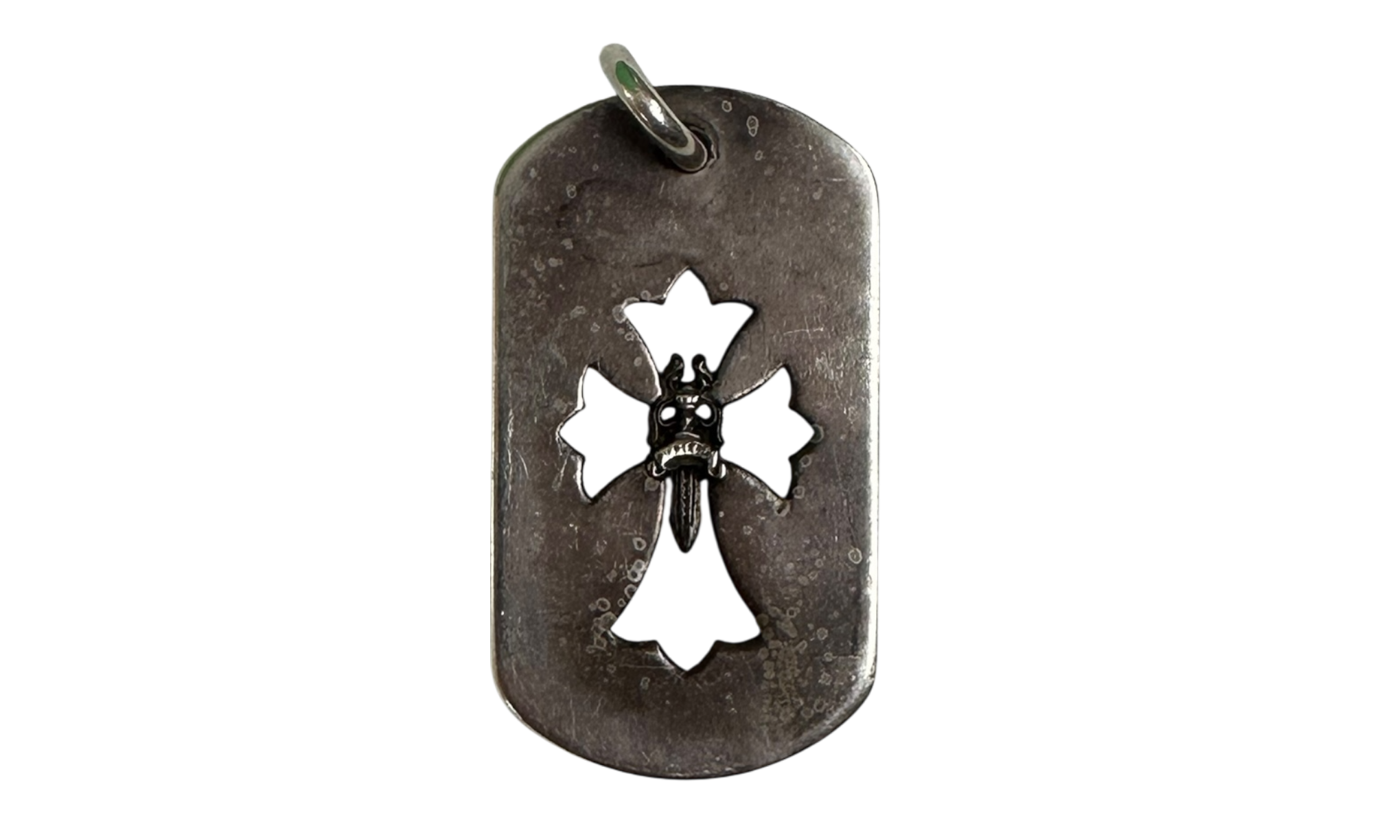 Chrome Hearts Large Cut Out Cross Dagger Dog Tag Pendant (PreOwned)-Bullseye Sneaker Boutique