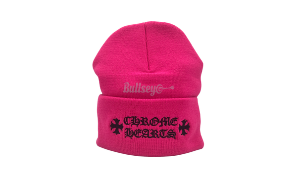 Chrome Hearts Miami Exclusive Pink Beanie-Running Men A Black Orange