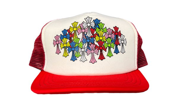 Chrome Hearts Multi Cemetery White/Red Trucker Hat-Bullseye Sneaker Pink Boutique
