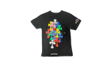 Chrome Hearts Multi Color Cross Cemetery Black T-Shirt (PreOwned)-Manoukian BOOTS EN CUIR PAPRIKA