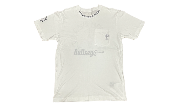 Chrome Hearts Neck Print Cross White T-Shirt-Bullseye Sneaker knee Boutique