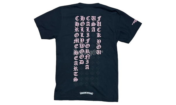 Chrome Hearts Pink Letter Black T-Shirt-Bullseye Sneaker Boutique