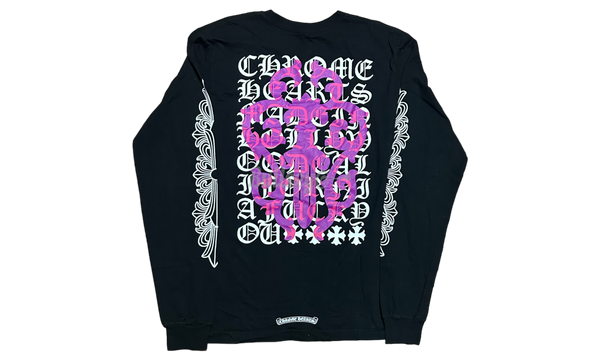 Chrome Hearts Purple Dagger Letter Black Longsleeve T-Shirt-Is the Ultimate Horse Girl in Western Boots and Neon Cow-Print for Wyoming Birthday Party