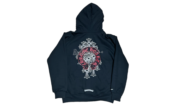 Chrome Hearts Red Horseshoe Cemetery Cross Zip-Up Hoodie-Features New balance Fresh Foam 650V1 Running Shoes