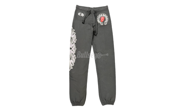 Chrome Hearts Rolling Stones Floral Black Sweatpants-Is the Ultimate Horse Girl in Western Boots and Neon Cow-Print for Wyoming Birthday Party