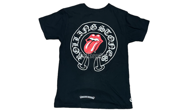 Chrome Hearts Rolling Stones Red Horseshoe Black T-Shirt (PreOwned)-Bullseye Sneaker Boutique