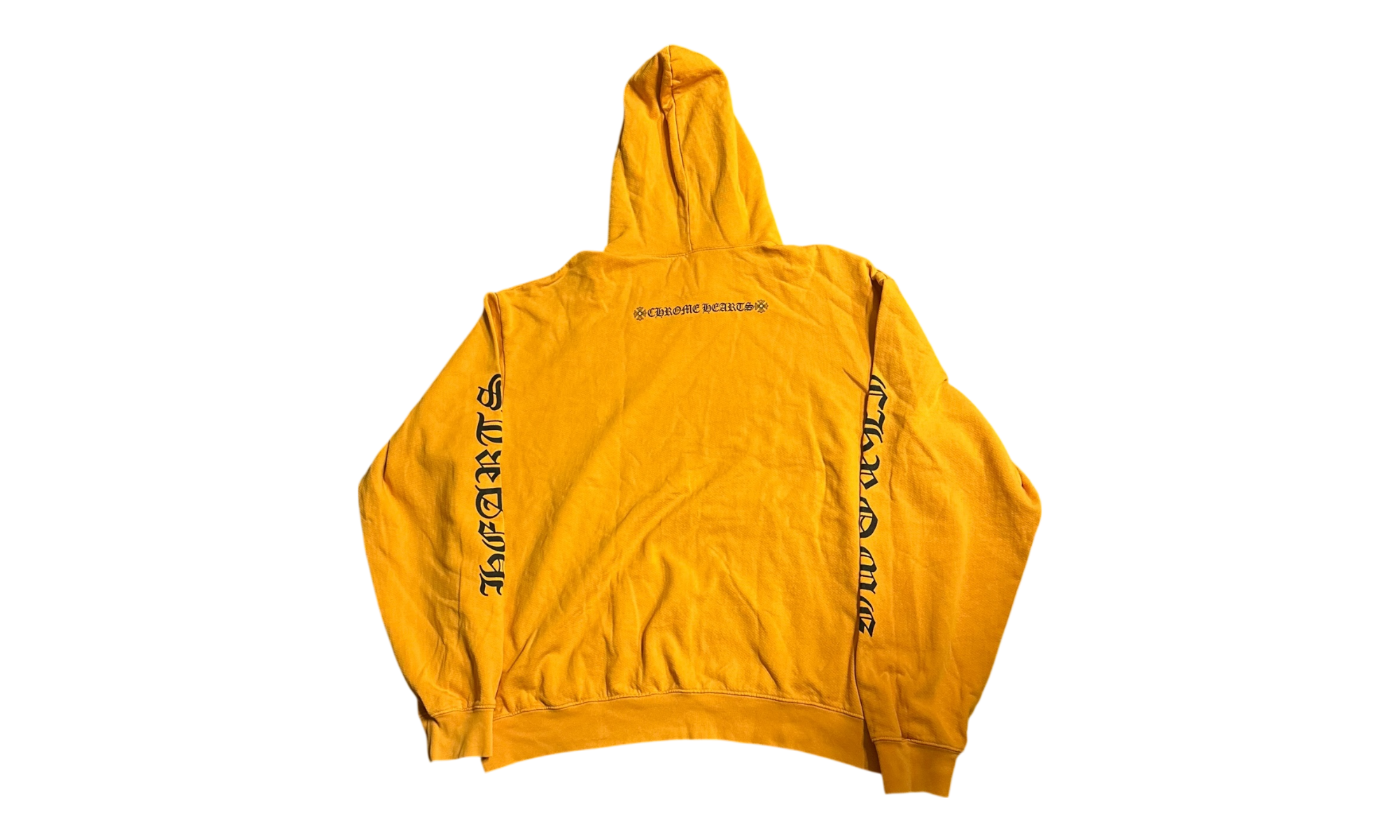 Chrome Hearts Script Logo Yellow Hoodie