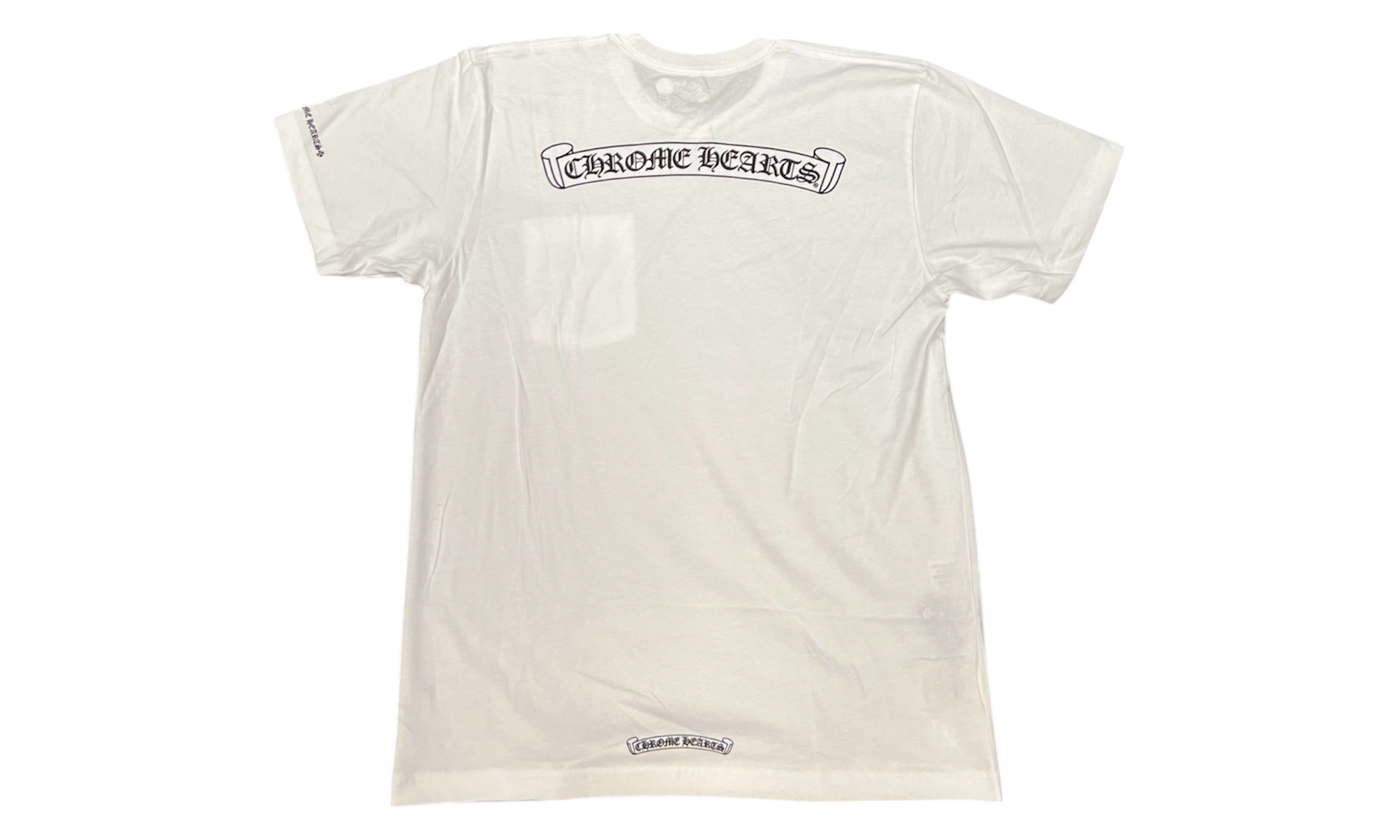 Chrome Hearts Scroll Label White T-Shirt-Bullseye Sneaker Boutique