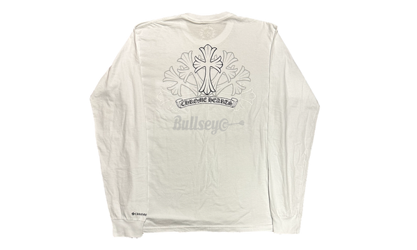 Chrome Hearts Silver Cross White Longsleeve T-Shirt-Bullseye Sneaker Stolen Boutique